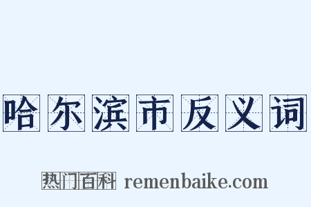 哈尔滨市反义词是什么意思的图片